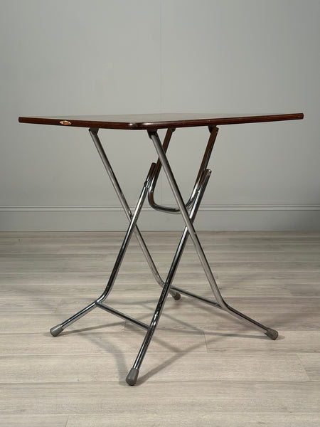 Vintage Chinese Folding Table And Set Of 4 Chairs C.1970