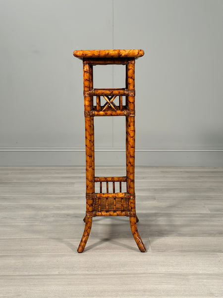 Antique Tiger Bamboo Side Table