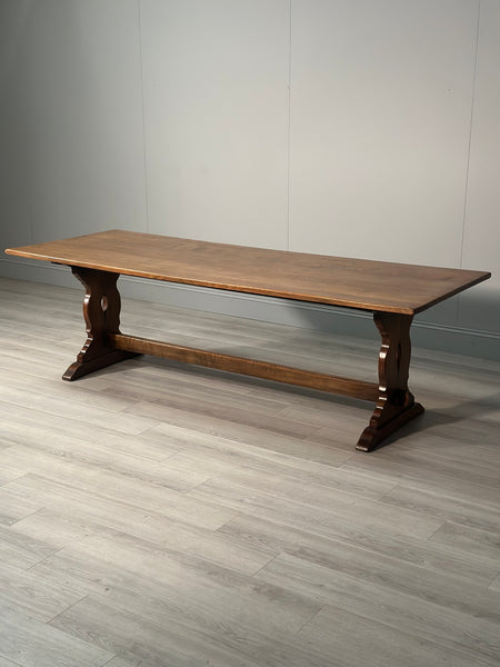 Antique Oak Refectory Table - 8ft