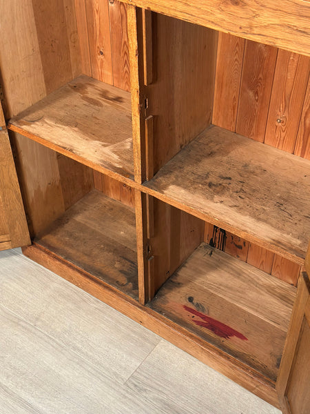 Antique Oak School Cupboard c.1930
