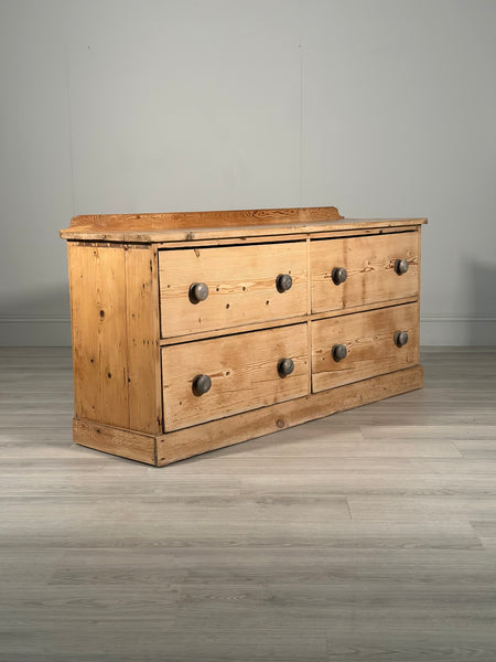 Antique Pine Bank Of Drawers