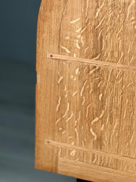 20th Century Ecclesiastical Oak Wall Cupboard