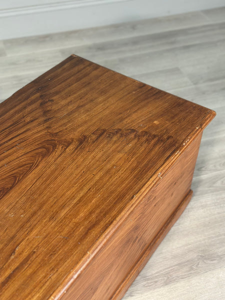 Antique Pine Blanket Box In Scumble Paint