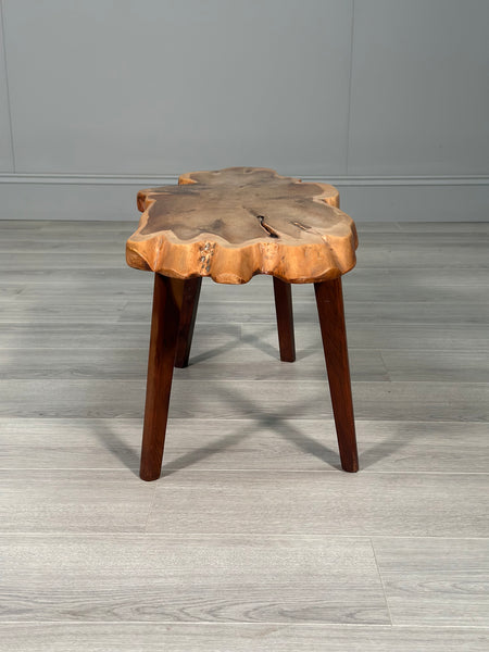Live Edge Yew Wood Coffee Table By Homestead Woodcraft Hereford C.1960