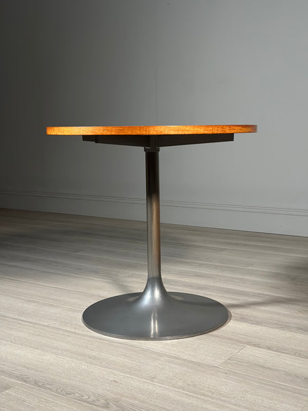 Chrome And Teak Breakfast Table c.1980