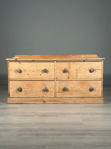 Antique Pine Bank Of Drawers
