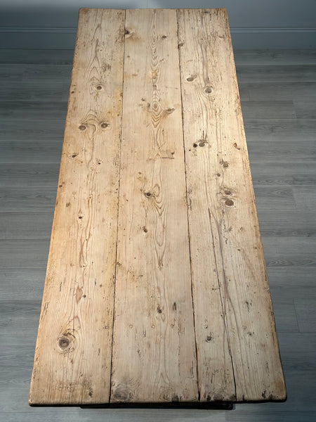 Large Antique Pine Refectory Table