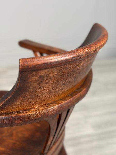 Antique Oak Desk Chair C.1920