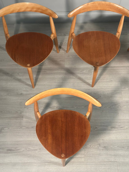 Set of 6 Hans Wegner Fh4103 “Heart” Dining Chairs c.1950’s