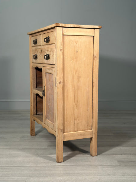 Antique Art Nouveau Pine Cabinet C.1900