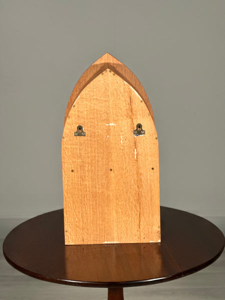 20th Century Ecclesiastical Oak Wall Cupboard