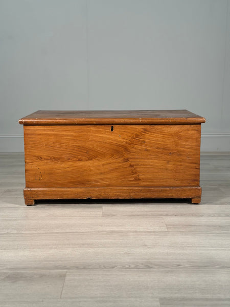 Antique Pine Blanket Box In Scumble Paint