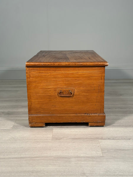 Antique Pine Blanket Box In Scumble Paint