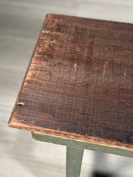 Antique Side table In Original Green Paint