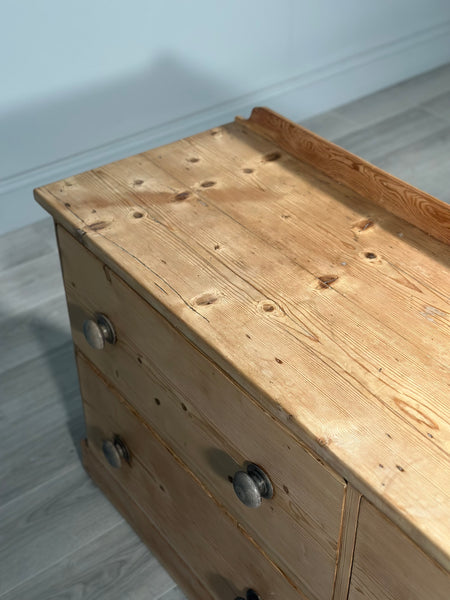 Antique Pine Bank Of Drawers