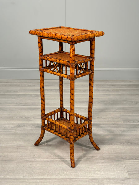 Antique Tiger Bamboo Side Table