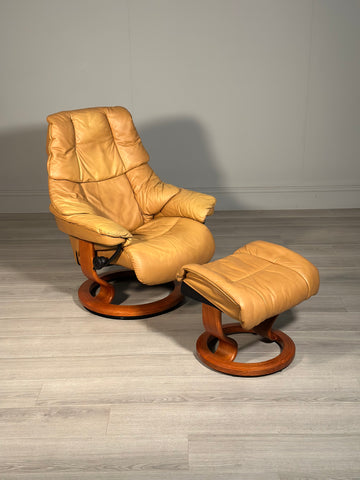 Stressless Swivel Reclining Armchair And Stool