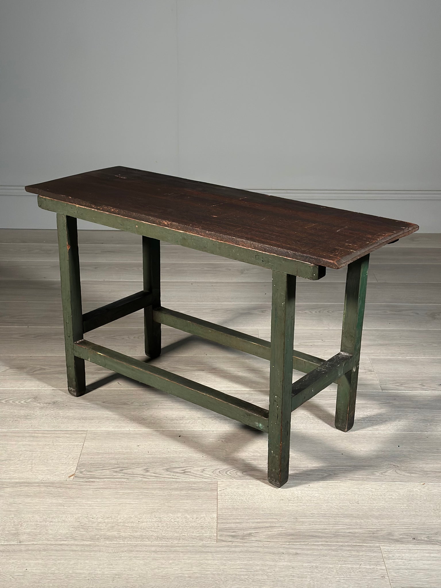 Antique Side table In Original Green Paint