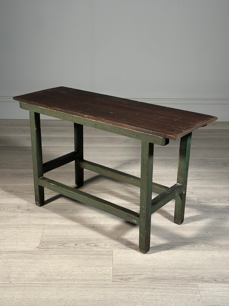Antique Side table In Original Green Paint