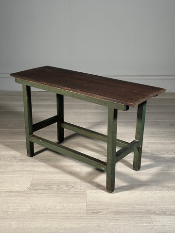 Antique Side table In Original Green Paint