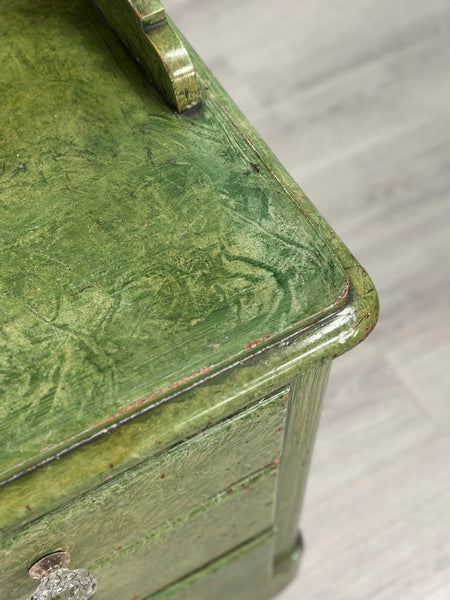 19th Century Pine Chest Of Drawer’s In Green Scumble Paint