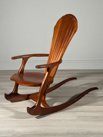 Large American Shell Back Rocking Chair C.1950