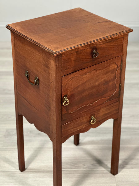 Antique Mahogany Georgian Bedside Cabinet C.1790