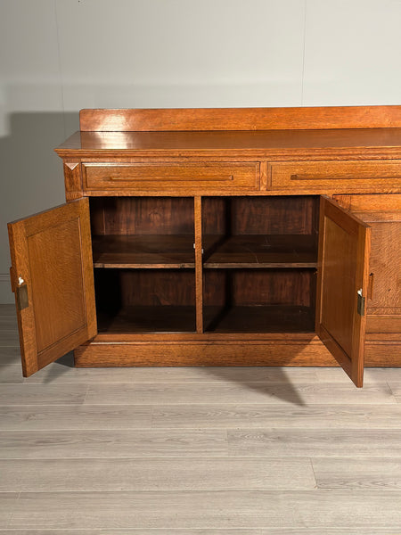 Large Arts and Crafts Golden Oak Sideboard C.1920