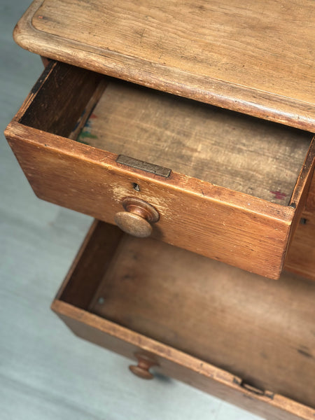 Early Victorian Pine Chest Of Drawers c.1850