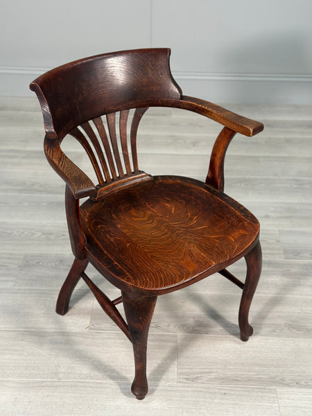 Antique Oak Desk Chair C.1920