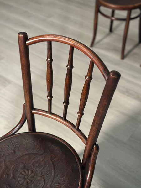 Four Bentwood Bistro Chairs by Fischel c.1910