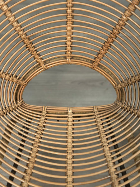 A Pair Of Italian Rattan Lounge Chairs c.1970