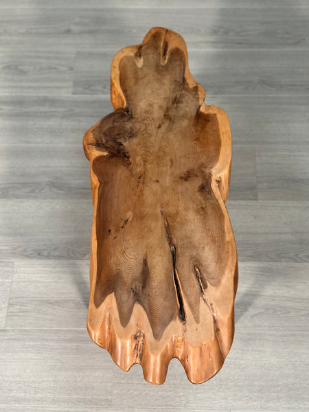 Live Edge Yew Wood Coffee Table By Homestead Woodcraft Hereford C.1960