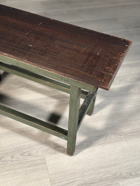 Antique Side table In Original Green Paint