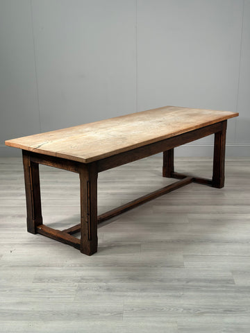 Large Antique Oak Dining Table