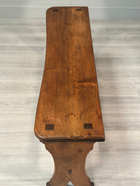 Arts and Crafts Pine Bench C.1900