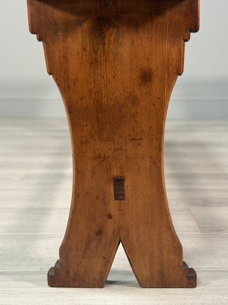 Arts and Crafts Pine Bench C.1900