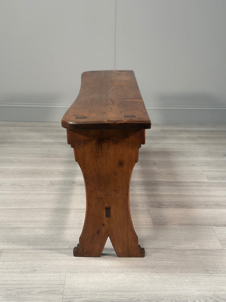 Arts and Crafts Pine Bench C.1900