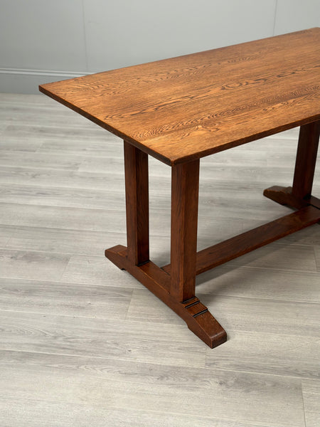 Arts & Crafts Oak Refectory Table C.1930
