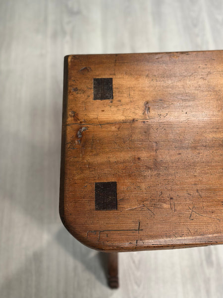 Arts and Crafts Pine Bench C.1900