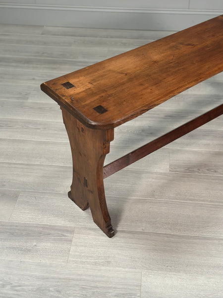 Arts and Crafts Pine Bench C.1900