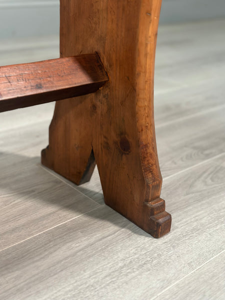 Arts and Crafts Pine Bench C.1900