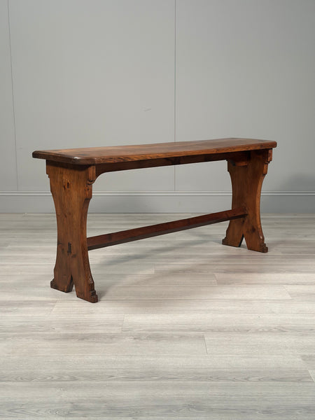 Arts and Crafts Pine Bench C.1900