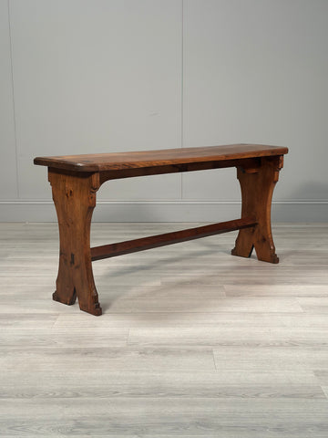 Arts and Crafts Pine Bench C.1900