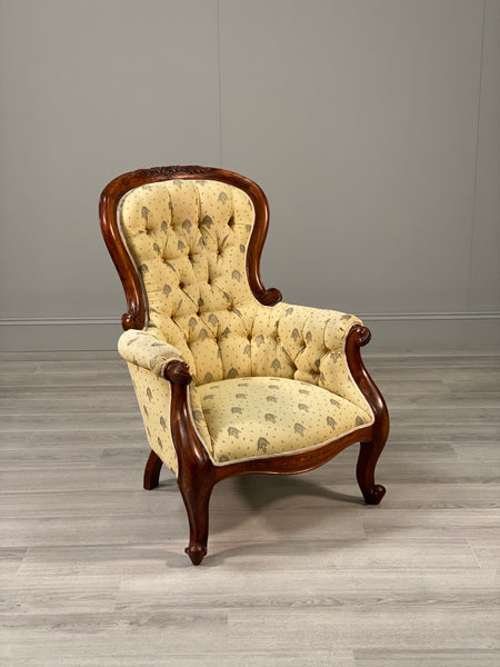 Victorian Style Balloon Back Armchair