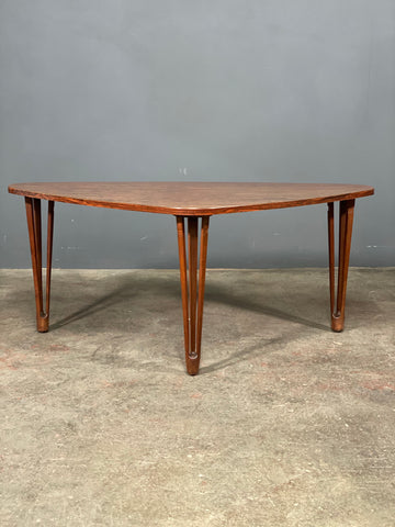 Mid Century Rosewood Veneer Tripod Coffee Table