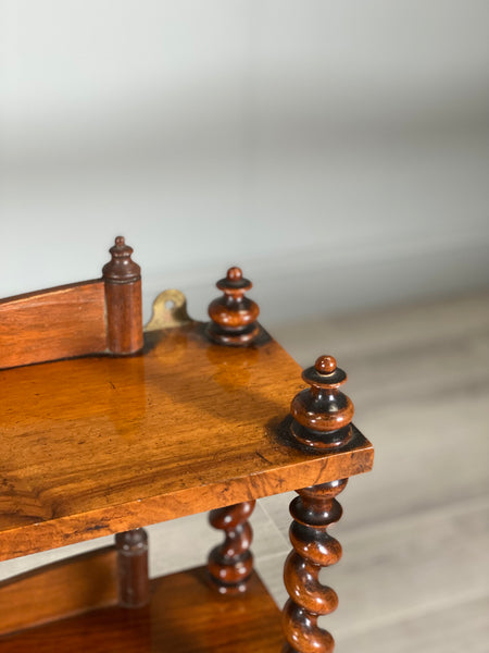 19th Century Burr Walnut Wall Hanging Shelves
