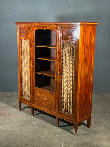 Edwardian Inlaid Mahogany Display Cabinet
