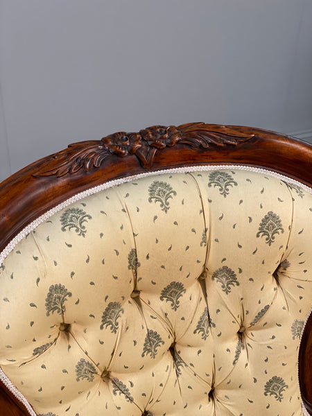 Victorian Style Balloon Back Armchair
