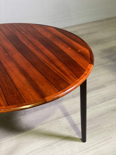 Mid Century Danish Rosewood Extending Dining Table